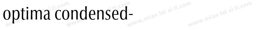 optima condensed字体转换